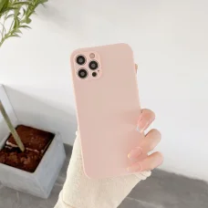 iPhone 13 Pro Max szilikon tok világos rózsaszín színben