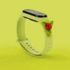 Strap Xmas karácsonyi óraszíj Xiaomi Mi Band 6 / Mi Band 5 zöld fagyönggyel