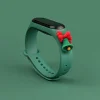 Strap Xmas karácsonyi óraszíj Xiaomi Mi Band 4 / Mi Band 3 sötétzöld harang thumbnail