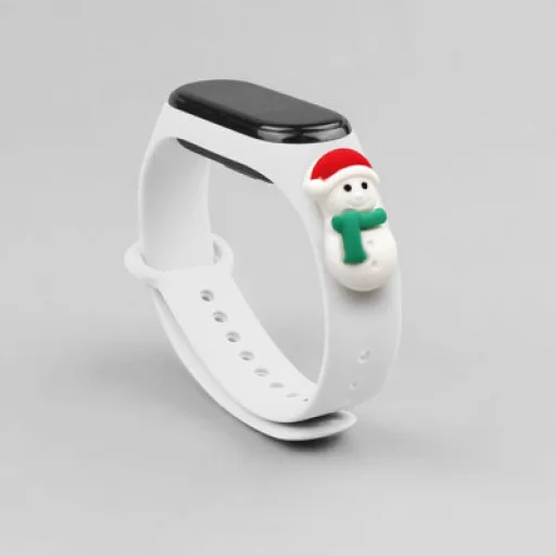 Strap Xmas karácsonyi óraszíj Xiaomi Mi Band 4 / Mi Band 3 fehér hóember - 2
