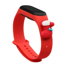 Strap Xmas karácsonyi óraszíj Xiaomi Mi Band 4 / Mi Band 3 piros zokni