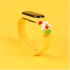 Strap Xmas karácsonyi óraszíj Xiaomi Mi Band 6 / Mi Band 5 sárga házikó