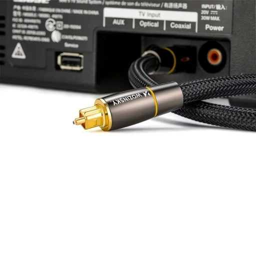 Wozinsky Digitális optikai audio kábel Toslink SPDIF 3m fekete (WOPT-30) - 7
