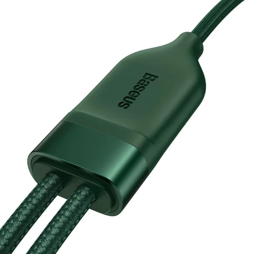 Baseus Flash Series 2in1 gyorstöltő kábel és elosztó Type-C - Lightning + Type C PD QC 100W 1.2m zöld (CA1T2-F06) - 20