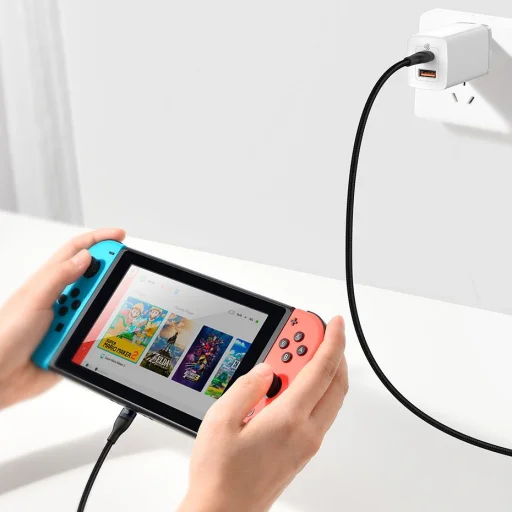 Baseus Flash Series 2in1 gyorstöltő kábel és elosztó Type-C - Lightning + Type C PD QC 100W 1.2m zöld (CA1T2-F06) - 5