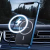 WK Design Upine Mágneses MagSafe autós tartó és vezeték nélküli Qi töltő fehér thumbnail