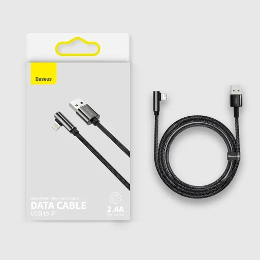 Baseus Legend 90 fokban döntött USB - Lightning kábel 2.4A 1m kék (CACS000103) - 8