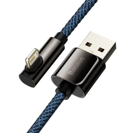 Baseus Legend 90 fokban döntött USB - Lightning kábel 2.4A 1m kék (CACS000103) - 9