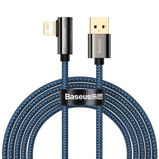 Baseus Legend 90 fokban döntött USB - Lightning kábel 2.4A 1m kék (CACS000103) - 1