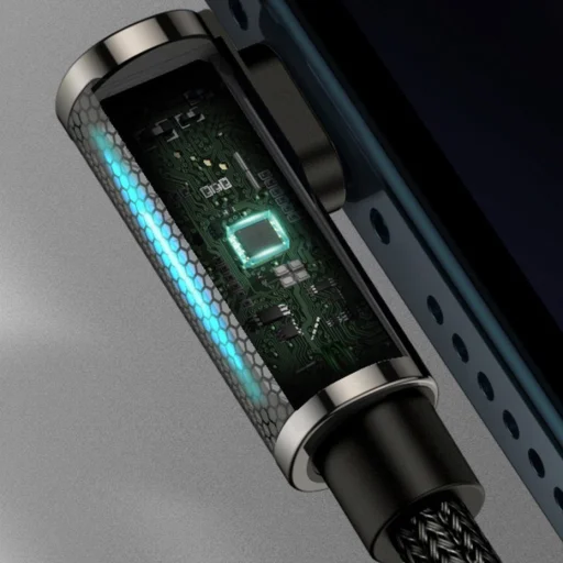Baseus Legend 90 fokban döntött USB - Lightning kábel 2.4A 1m kék (CACS000103) - 15