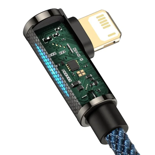 Baseus Legend 90 fokban döntött USB - Lightning kábel 2.4A 1m kék (CACS000103) - 18