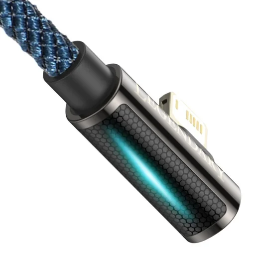 Baseus Legend 90 fokban döntött USB - Lightning kábel 2.4A 1m kék (CACS000103) - 2