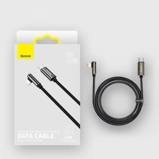 Baseus Legend 90 fokban döntött USB Type-C - Lightning kábel PD 20W 1m kék (CACS000203) - 13