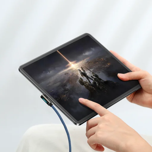 Baseus Legend 90 fokban döntött USB Type-C - Lightning kábel PD 20W 1m kék (CACS000203) - 21