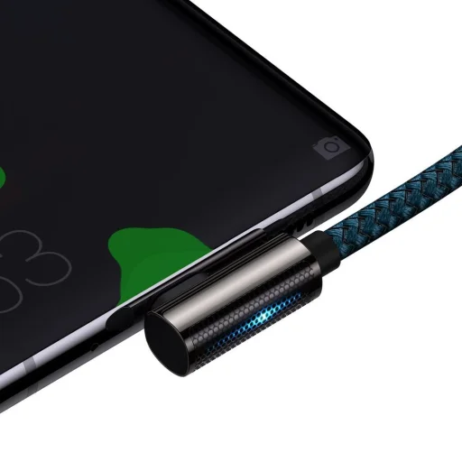 Baseus Legend 90 fokban döntött USB Type-C - USB Type-C kábel 100W 5A 2m kék (CACS000703) - 2