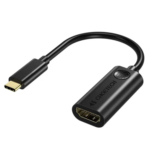 Choetech Egyirányú kábel adapter USB Type-C - Thunderbolt 3 (kimenet) - HDMI 2.0 4K@60Hz (aljzat) fekete (HUB-H04BK) - 4