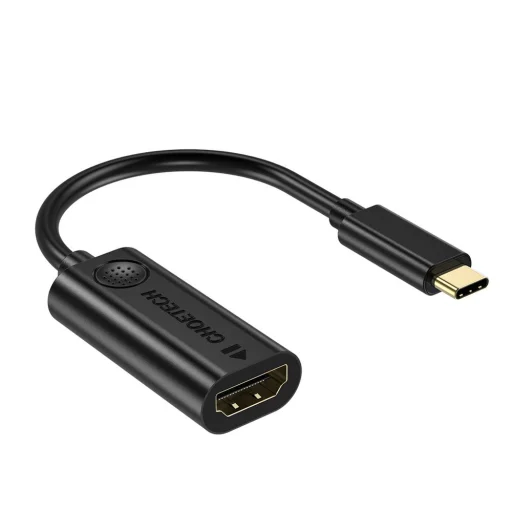Choetech Egyirányú kábel adapter USB Type-C - Thunderbolt 3 (kimenet) - HDMI 2.0 4K@60Hz (aljzat) fekete (HUB-H04BK) - 1