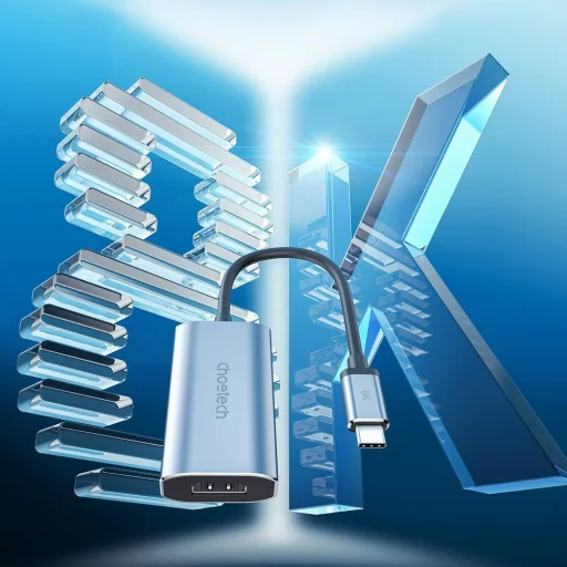 Choetech Egyirányú kábel adapter USB Type-C - HDMI 8K@60Hz szürke (HUB-H16) - 6