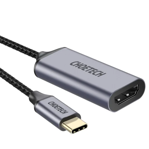 Choetech Egyirányú kábel adapter HUB USB Type C - HDMI 4K 60Hz szürke (HUB-H10) - 3
