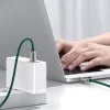 Baseus USB Type C - USB Type C kábel 100W (20V / 5A) PD kijelzővel 2m zöld (CATSK-C06) thumbnail