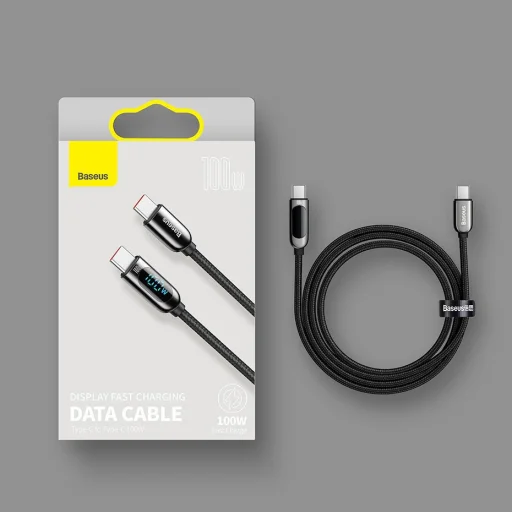 Baseus USB Type C - USB Type C kábel 100W (20V / 5A) PD kijelzővel 2m zöld (CATSK-C06) - 3