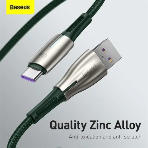 Baseus Cafule Series Metal USB - USB Type-C 66W kábel 25cm fekete (CAKF000001) - 6