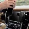 iCarer Univerzális Gravity autós telefontartó és Qi vezeték nélküli töltő 10W szellőzőre fekete (IWXC004-BK) thumbnail