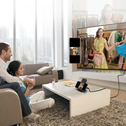 Choetech Egyirányú adapter kábel USB Type-C - HDMI 2.0 4K 60Hz 1.8m fekete (CH0019) - 4