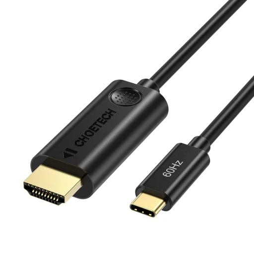 Choetech Egyirányú adapter kábel USB Type-C - HDMI 2.0 4K 60Hz 1.8m fekete (CH0019) - 1