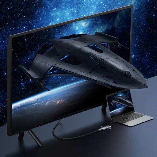 Choetech 7in1 USB Type-C HUB - 3x USB 3.2 Gen 1 / SD és TF kártyaolvasó / HDMI 4K@30Hz / USB Type-C szürke (HUB-M19) - 5