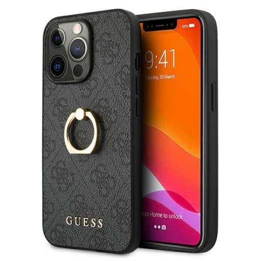 iPhone 13 Pro Guess 4G Ring tok szürke (GUHCP13L4GMRGR) - 5