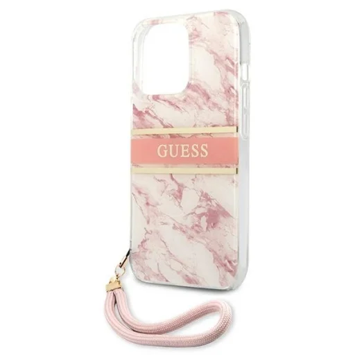 iPhone 13 Pro Max Guess TPU Marble Stripe tok rózsaszín (GUHCP13XKMABPI) - 4