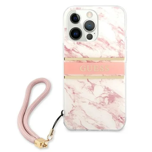 iPhone 13 Pro Max Guess TPU Marble Stripe tok rózsaszín (GUHCP13XKMABPI) - 2