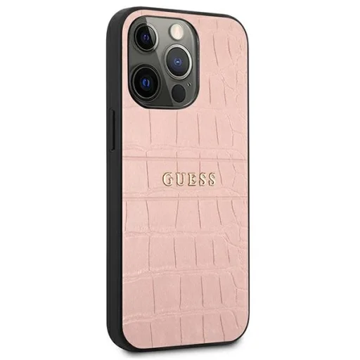 iPhone 13 Pro Guess GUHCP13LPCRBPI Croco tok pink - 3