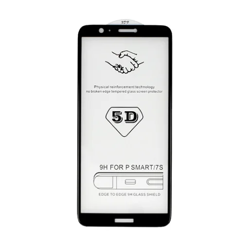Huawei P Smart 2019 Full Glue 5D Kijelzővédő Üvegfólia Fekete - 2