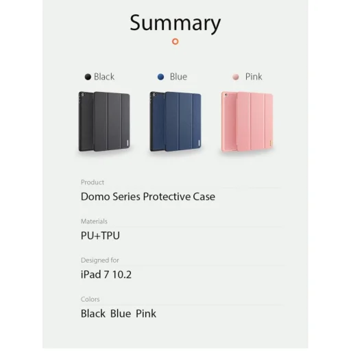 iPad 7 10.2'' 2019/2020/2021 Dux Ducis Domo tok kék - 7