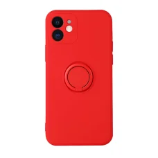 Samsung Galaxy S22 Ultra Vennus szilikon tok hátlapi gyűrűvel piros