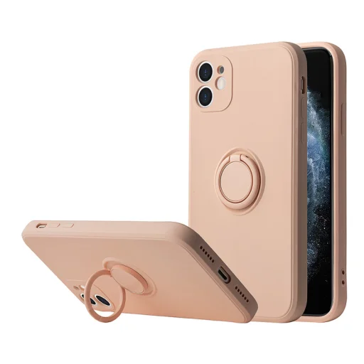 iPhone X/XS Vennus Silicone Ring tok világos rózsaszín - 8