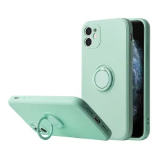 iPhone 13 Pro Max Vennus szilikon tok hátlapi gyűrűvel menta