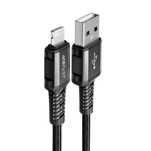Acefast kábel MFI USB – Lightning 1.2 m, 2.4A fekete (C1-02 black) - 1