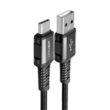 Acefast USB–USB-C adatkábel 3A 1,2 m alumíniumötvözet fekete