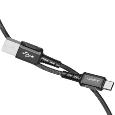 Acefast USB–USB-C adatkábel 3A 1,2 m alumíniumötvözet fekete