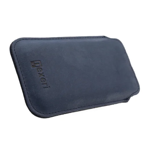 Samsung Galaxy A70/ A71/ A12/ A20s/ M51/ Note 9/ Note 10+ Nexeri Leather Pocket bőr tok XXL+ sötétkék - 5