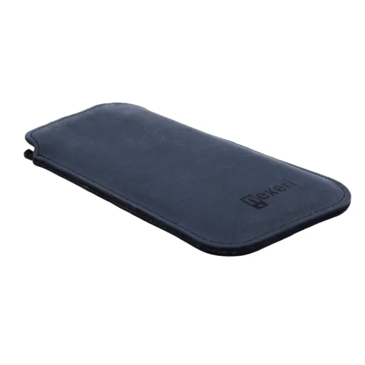 Samsung Galaxy A70/ A71/ A12/ A20s/ M51/ Note 9/ Note 10+ Nexeri Leather Pocket bőr tok XXL+ sötétkék - 2