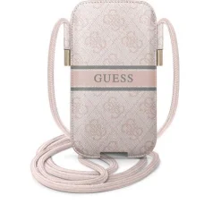 Guess PU 4G Stripe telefontartó L rózsaszín (GUPHL4GDPI)