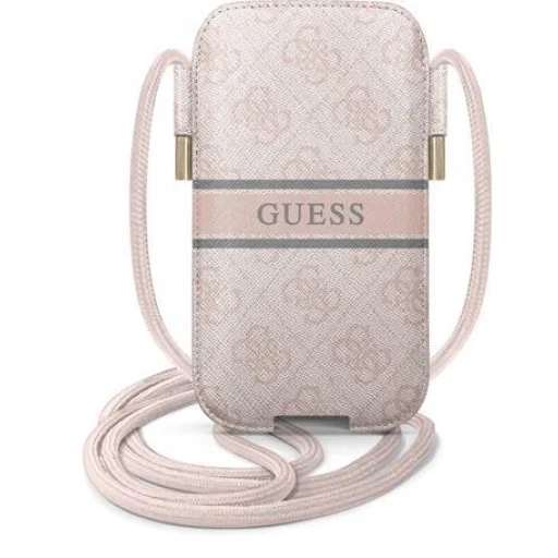 Guess PU 4G Stripe telefontartó L rózsaszín (GUPHL4GDPI) - 1