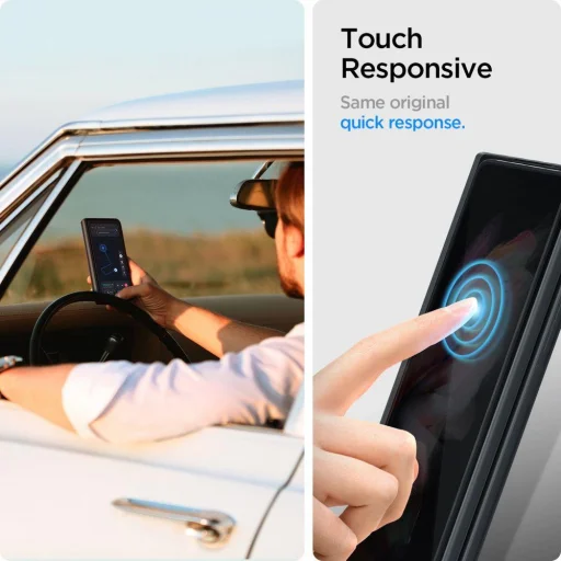 Samsung Galaxy Z Fold 3 Spigen Glass FC üvegfólia fekete - 6