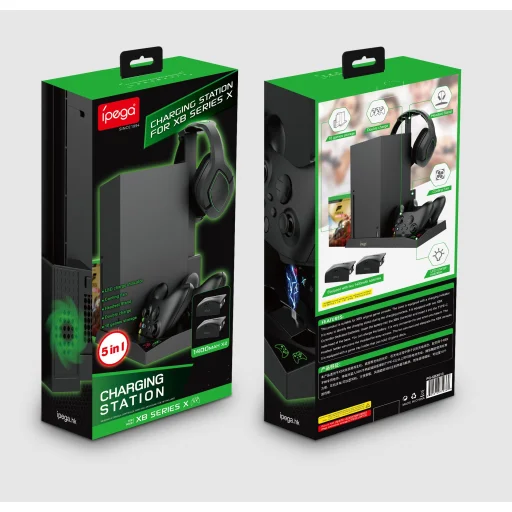 iPega XBX013 Multifunkciós Xbox töltő állomás fekete - 4