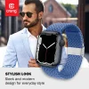 Apple Watch 38/40/41 mm Crong Wave Band Fonott szíj kék thumbnail