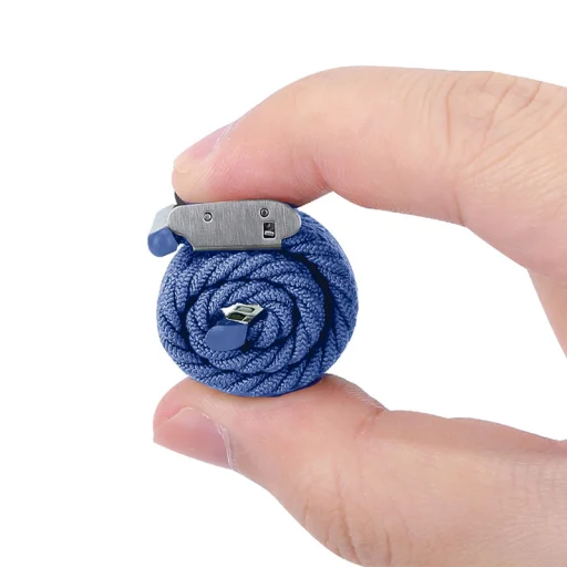 Apple Watch 38/40/41 mm Crong Wave Band Fonott szíj kék - 4